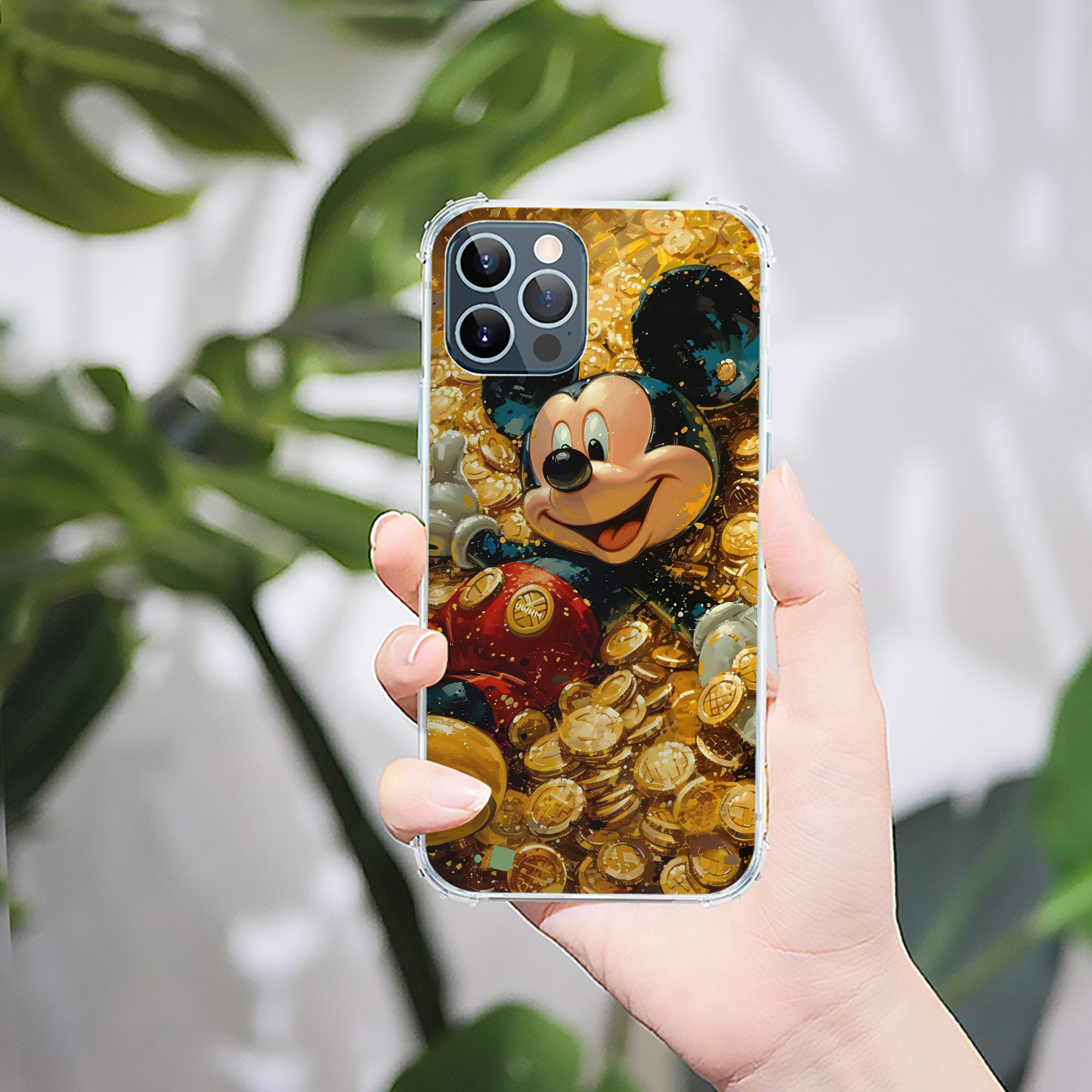 （画像用） ミッキーマウス Mickey Mouse 【iPhone 12シリーズ対応】透明スマホケース（クリアソフトケース）